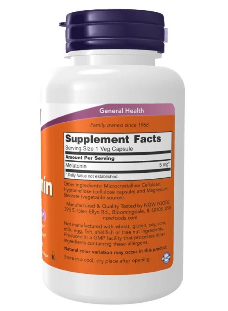 now melatonin 5mg 180 veg capsules - Image 2