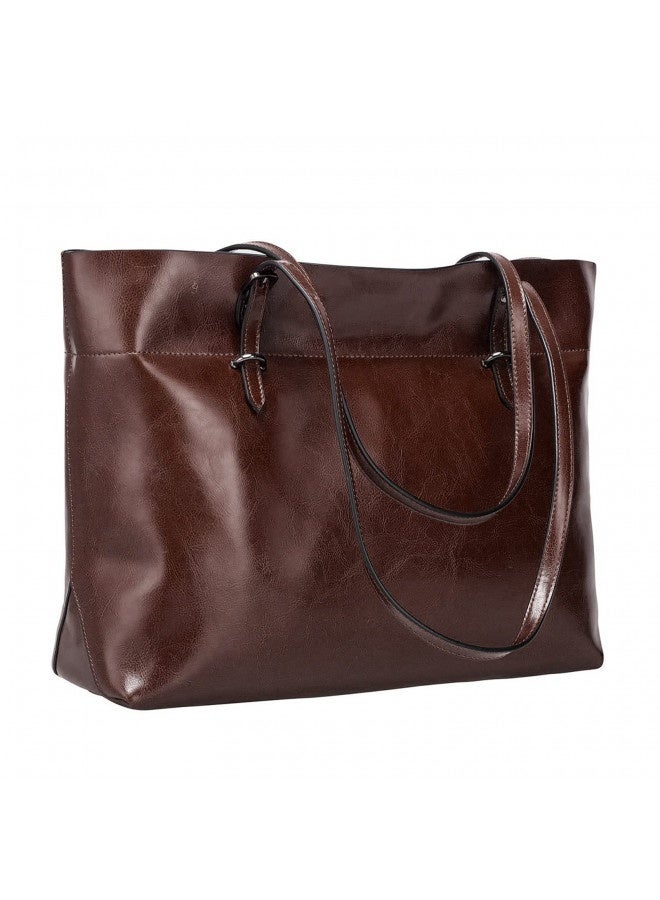 S-ZONE S-Zone Women Vintage Genuine Leather Tote Shoulder Bag Handbag Upgraded Version Medium  - Image 4
