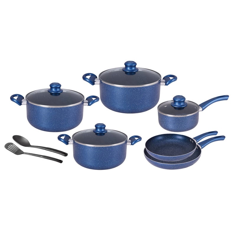 Pentola 12Pcs Granite Nonstick Cookware Set, Blue - Image 2
