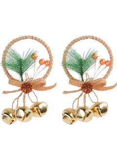 erorex Ss017 2 2 Pack Tree Decorations Gold Bell Bowknot Hangings Small Decorations Aromatherapy From The Top Branches Of The Tree Window Sill Handles 15Cm 5.9 Inch  - Image 1