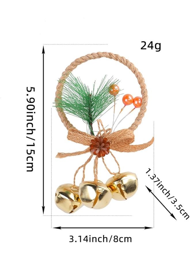 erorex Ss017 2 2 Pack Tree Decorations Gold Bell Bowknot Hangings Small Decorations Aromatherapy From The Top Branches Of The Tree Window Sill Handles 15Cm 5.9 Inch  - Image 2