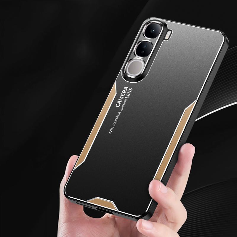 جراب هاتف هجين معدني من مادة TPU لهاتف Vivo Y400 Pro 5G Blade Series (أحمر) - Image 4