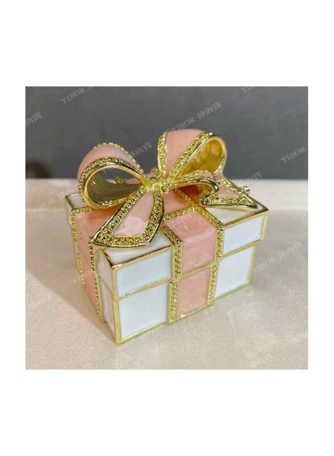 Beauenty Jewelry box creative home exquisite European hummingbird box small ornaments round ring box blue - Image 1