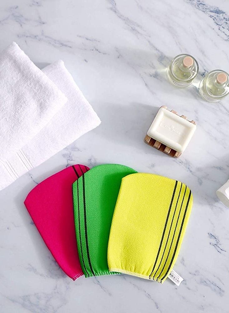 BLOOMING TIME Korean Face Scrub Body Exfoliating Gloves Mitt Bath Wash Shower Cloth Loofah Italy Towel  Random Color - Image 2