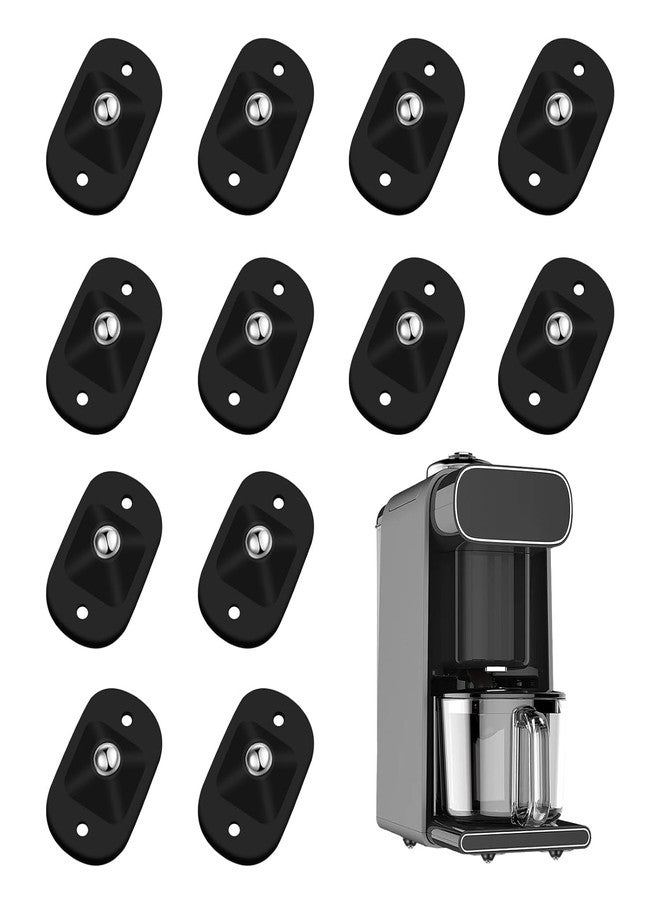 keepsweat 12 Pcs Self Adhesive Small Appliance Rollers,Small Caster Wheels 360°Rotation Universal Appliance Wheels for Kitchen Appliances on The Counter,Storage Box,Small Furniture(Black) - Image 1