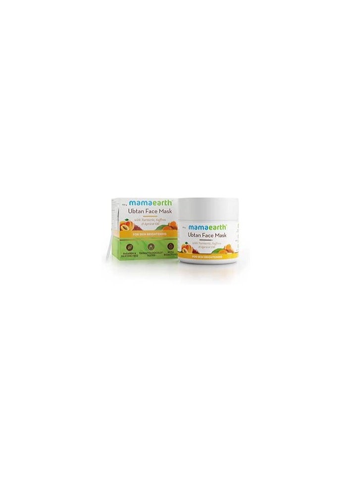 Mamaearth Mamaearth Ubtan Face Pack Mask for Fairness, Tanning & Glowing Skin with Saffron, Turmeric & Apricot Oil, 100g  - Image 1