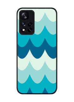 Rugged Black edge case for Redmi Note 11 Pro Plus 5G Slim fit Soft Case Flexible Rubber Edges Anti Drop TPU Gel Thin Cover - Wavy Waves