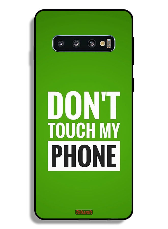 Tolwak Samsung Galaxy S10 Plus Protective Case Cover Do Not Touch My Phone - Image 2