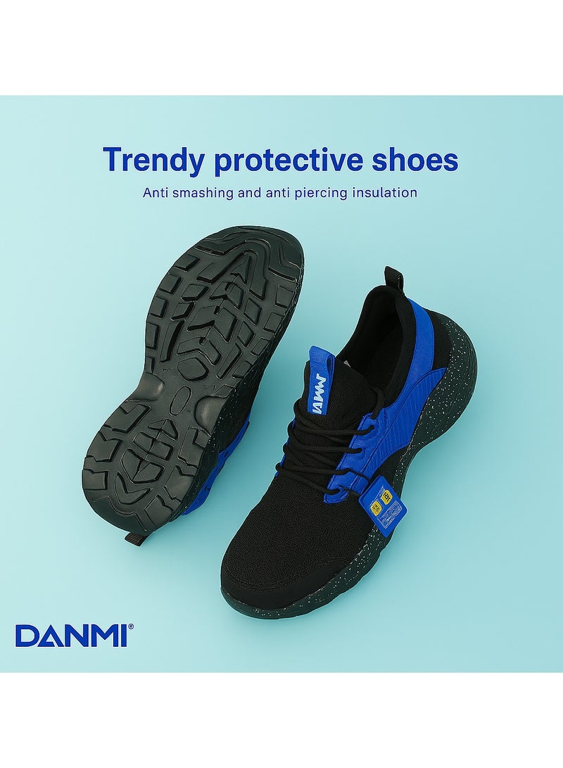 DANMI Men’s Safety Shoes Size 41 – Kevlar Anti-Puncture Sole & Steel Toe Protection, Anti-Slip Sole, Industrial Work Footwear - Image 3