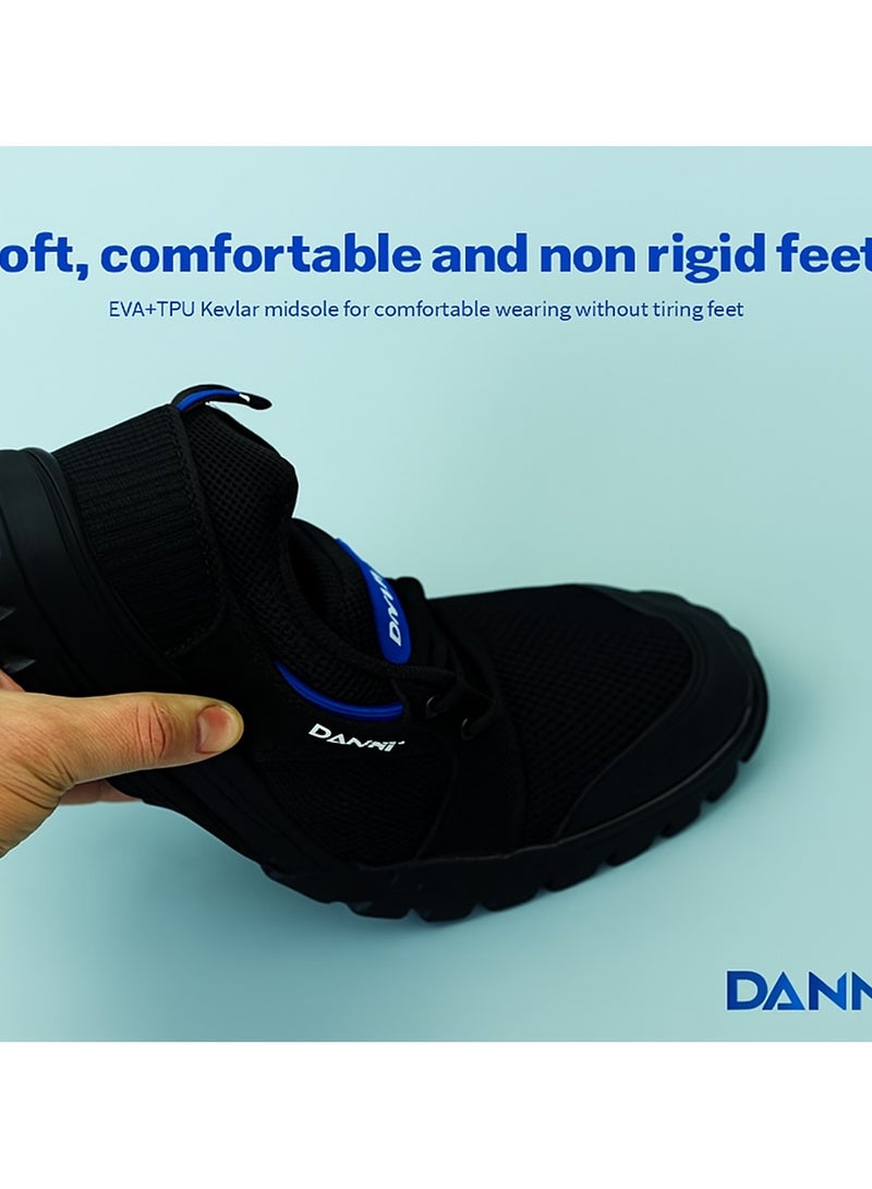 DANMI Men’s Safety Shoes Size 41 – Kevlar Anti-Puncture Sole & Steel Toe Protection, Anti-Slip Sole, Industrial Work Footwear - Image 4
