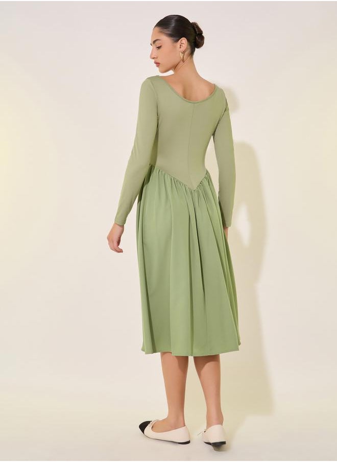 Take Two Gathered Longsleeve Dress  - Image 5