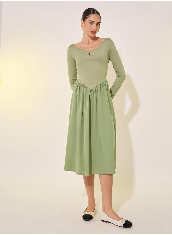 Take Two Gathered Longsleeve Dress  - Image 2