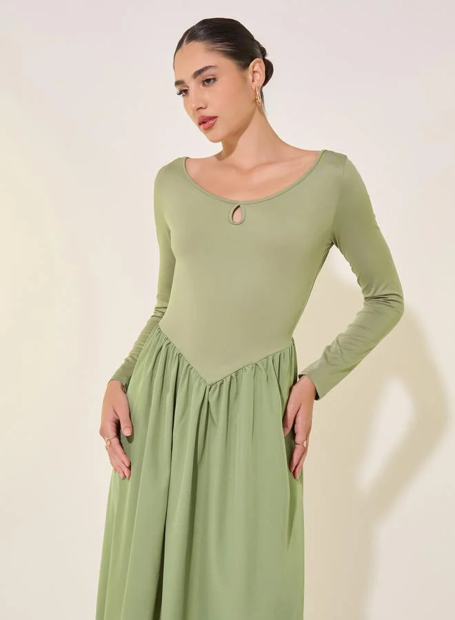 Take Two Gathered Longsleeve Dress