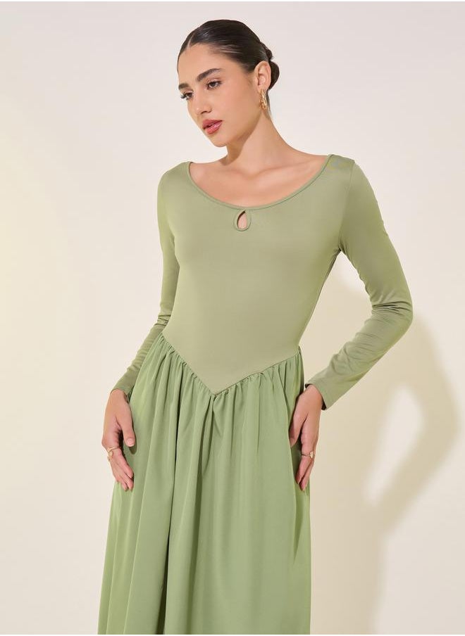 Take Two Gathered Longsleeve Dress  - Image 3