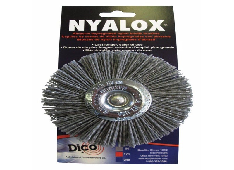 Dico 541-772-4 Nyalox Wheel Brush 4-Inch Grey 80 Grit - Image 3