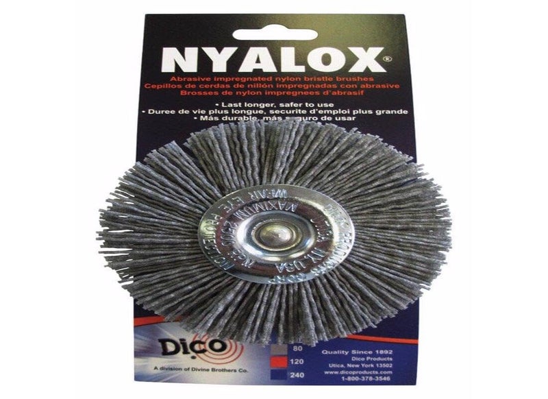 Dico 541-772-4 Nyalox Wheel Brush 4-Inch Grey 80 Grit - Image 1