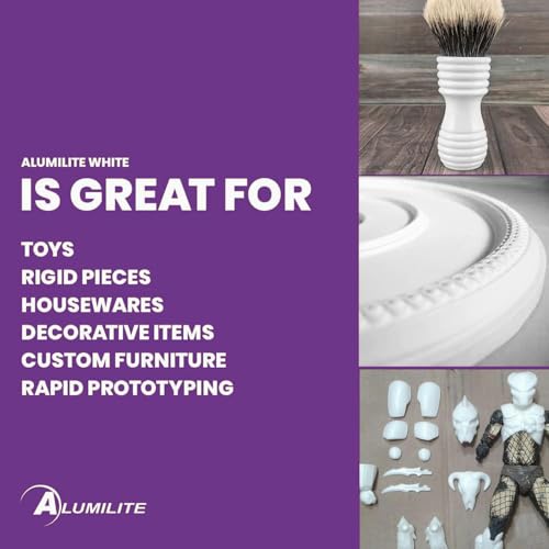 Alumilite Amazing Casting Resin White, 32 oz (16 oz Part A + 16 oz Part B) – Ideal for Pouring Small to Large Durable Pieces, Arts, Crafts, Jewelry, and Decorative Items, 30-Minute Demold Time - Image 4