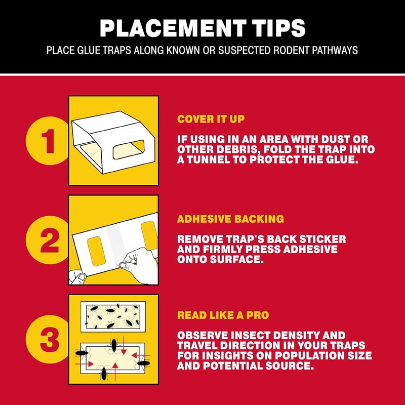 Catchmaster Spider & Insect Glue Traps 30-Pk (10 Sheets), Adhesive Cockroach Killer Glue Boards, Spider Traps, Cricket Sticky Trap, Indoor Roach Trap for Home, Garage & Shed, Pest Control for Home - Image 5