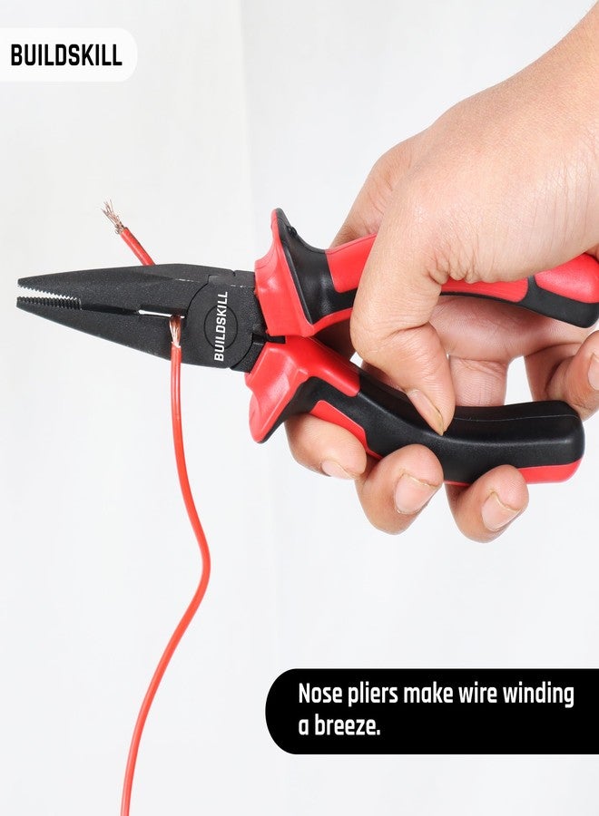 BUILDSKILL Long Nose Plier 6", Versatile Hand Tools, Used as Electrical Tools, Portable Cutting Plier, Anti Rust Black Phosphate Finish, Efficient Hardware Tools, Durable Tools for Home (Pack of 1) - Image 3