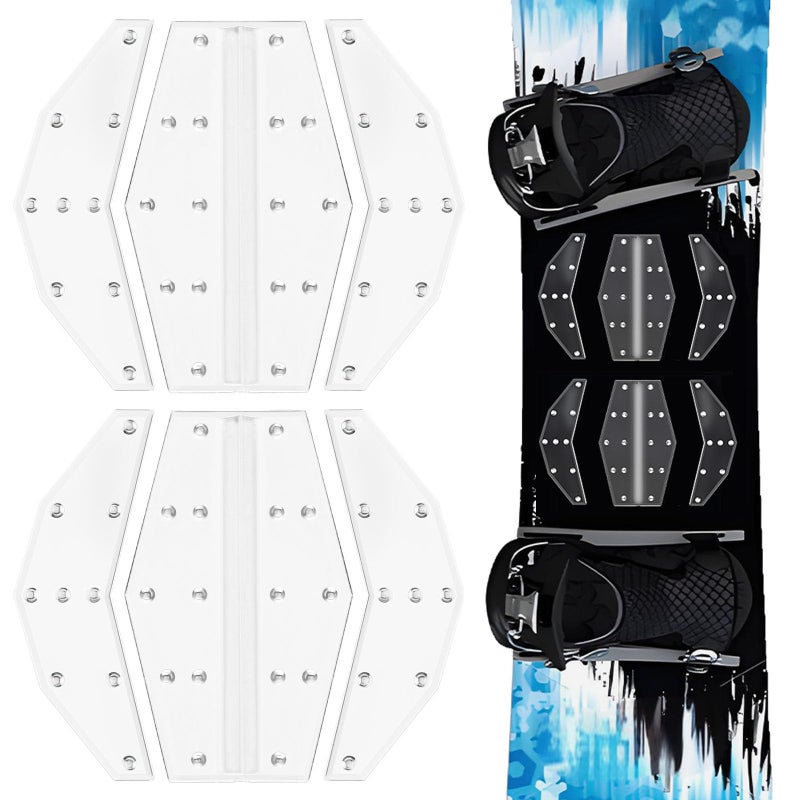 Mellbree Snowboard Stomp Pad, Pro-Grade TPU 3D Anti-Slip Grip for Ultimate Control Cold-Resistant Adhesive Clear Design Keeps Board Graphics Visible Enhanced Traction for Confident Snowboarding - Image 1