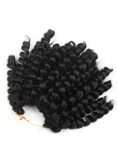 Leeven 6 Pcs Jumpy Afro Kinky Twist Crochet Braid Natural Black Jamaican Bounce Synthetic Braiding Hair Extension 8 Inch 20 Strands 1B  - Image 4
