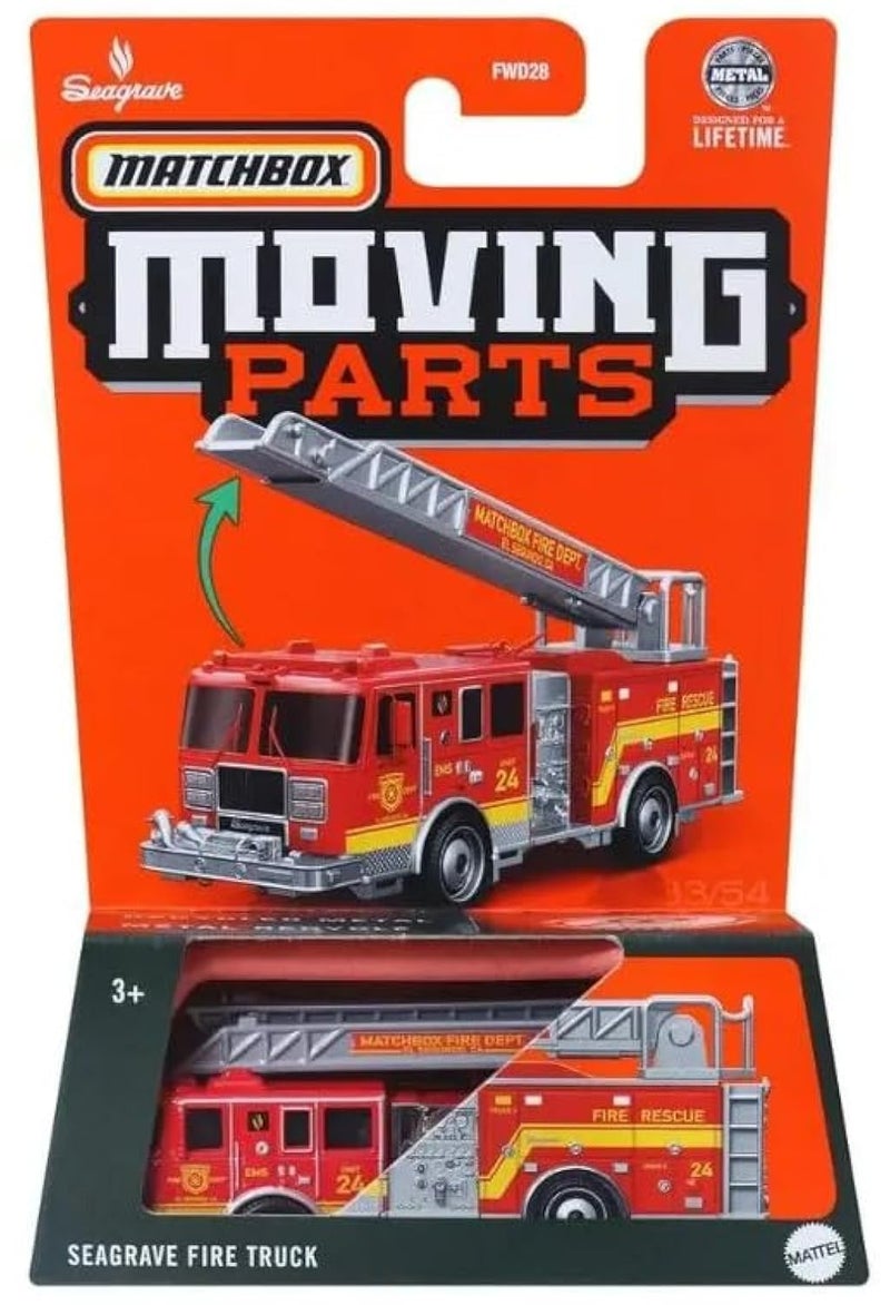Matchbox Moving Parts Seagrave Fire Truck 164 Scale DieCast - Image 2