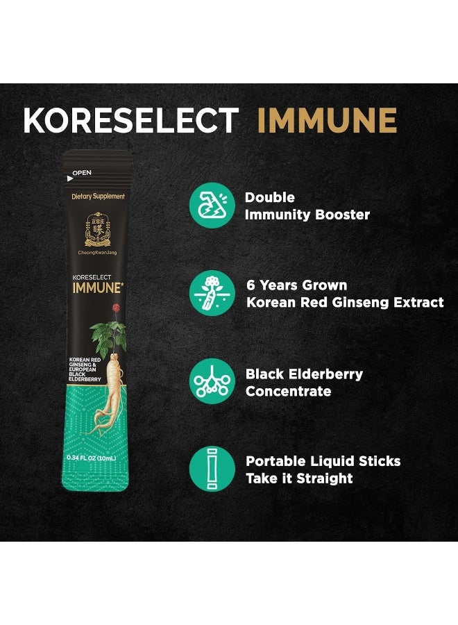 تشونغ كوان جانغ كوريسيليكت  مستخلص الجينسنغ الأحمر الكوري المناعي مع العصي السائلة من نبات البلسان] دعم المناعة الكورية، معزز الدورة الدموية، مكمل للطاقة الطبيعية، باناكس الجينسنغ الآسيوي بعمر 6 سنوات - 10 قطع - Image 2