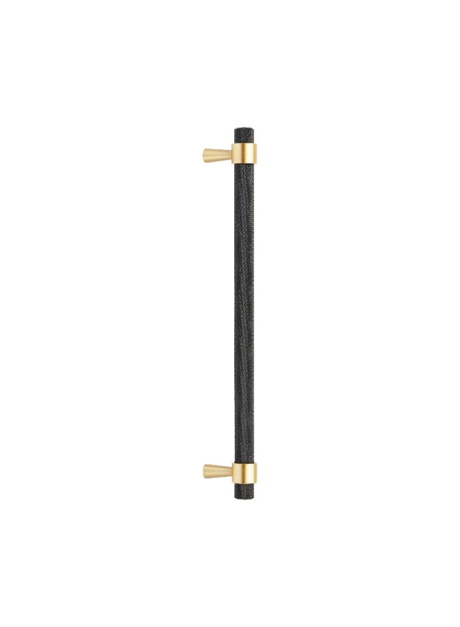 CINCINNO Altus Premium Solid Brass Pull Handle With Knurl Pattern and 2-Year Colour Warranty , 12x224mm – Stylish & Durable for Drawers, Kitchen Cabinets & Furniture (Matt Black & Gold plated)  - Image 2