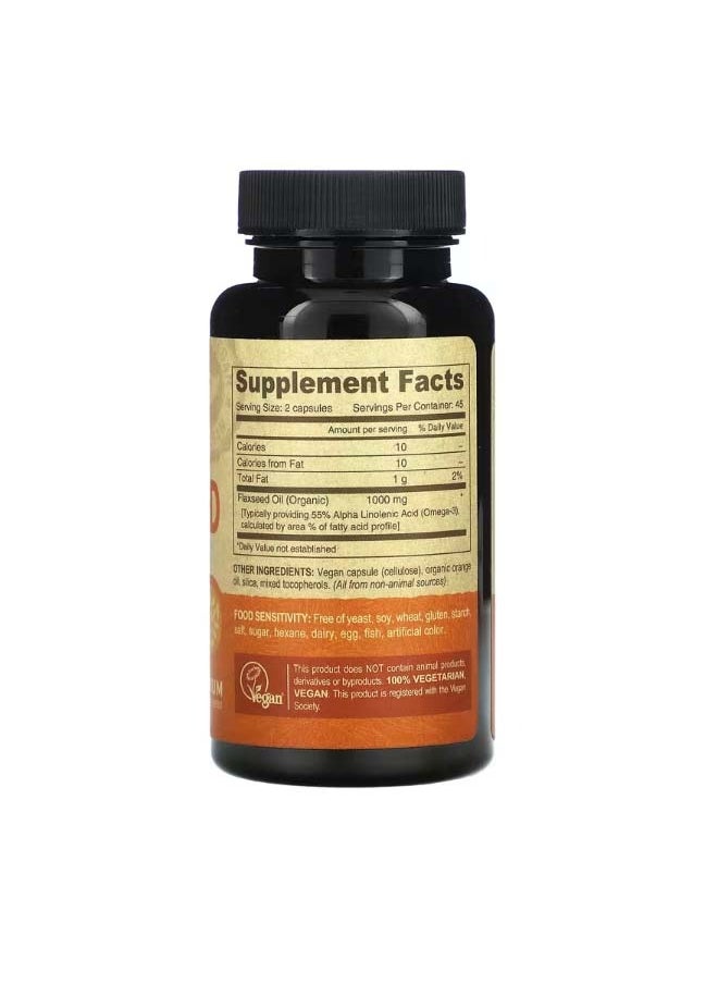 Deva Premium Vegan Flaxseed Oil 90 Vegan Caps  - Image 2