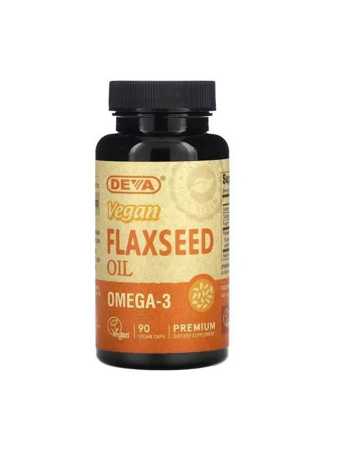 Deva Premium Vegan Flaxseed Oil 90 Vegan Caps  - Image 1