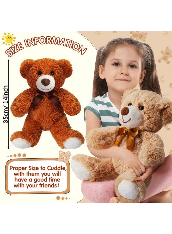 Zhanmai 18 Pcs 14 Inch Bears Stuffed Animal Bulk Gifts for Christmas Plush Bear Toys for Birthday Baby Shower Party Favor(Mixed Colors) - Image 3