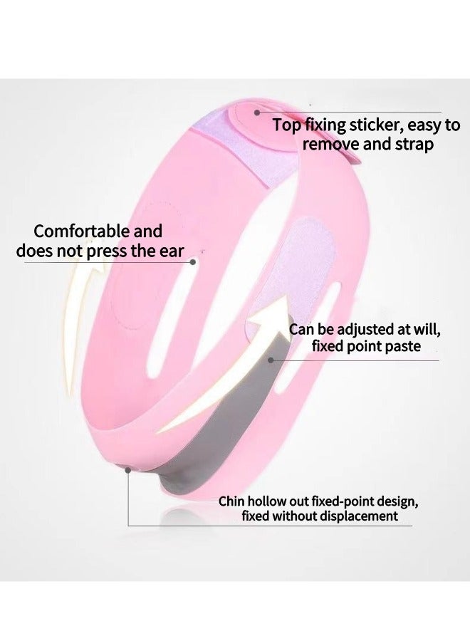 XiuWoo V Line Face Slimming Belt Lifting Chin Belt Pink  - Image 2