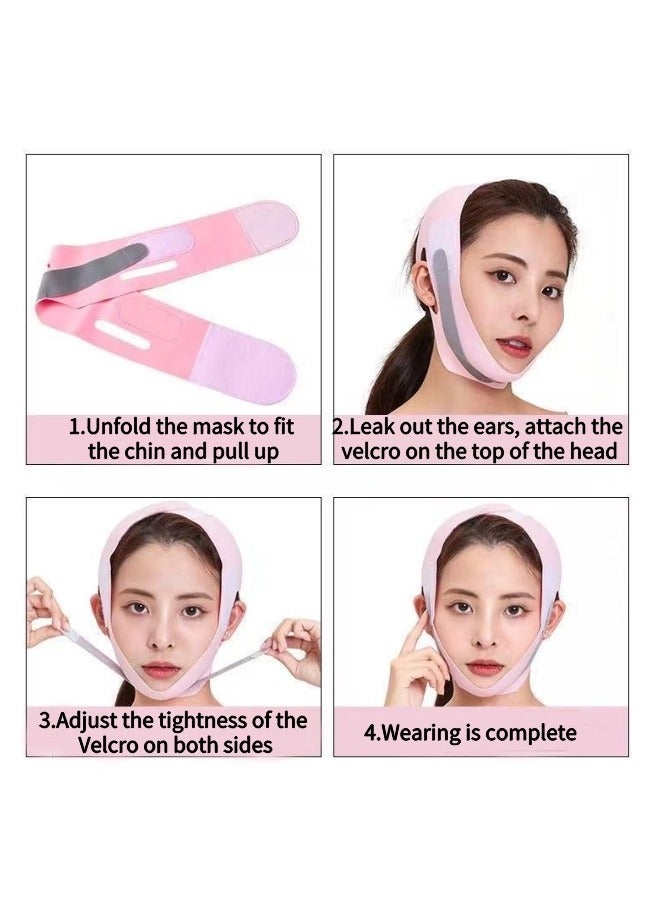 XiuWoo V Line Face Slimming Belt Lifting Chin Belt Pink  - Image 5