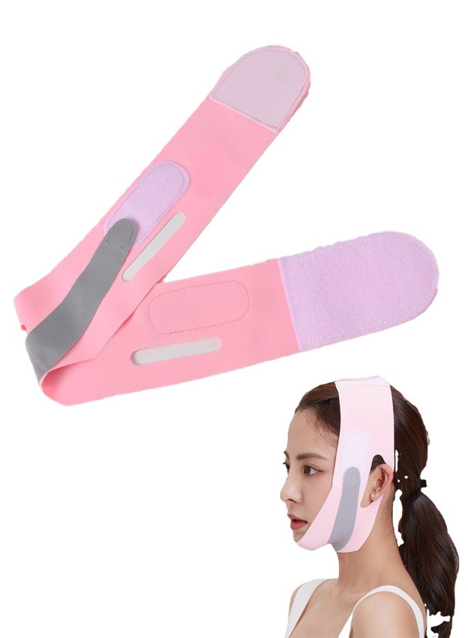 XiuWoo V Line Face Slimming Belt Lifting Chin Belt Pink  - Image 1
