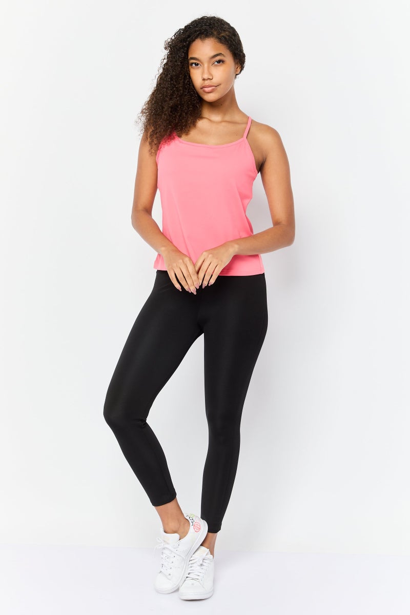 SKECHERS Women Sportswear Fit Sleeveless Padded Training Top, Coral - Image 3