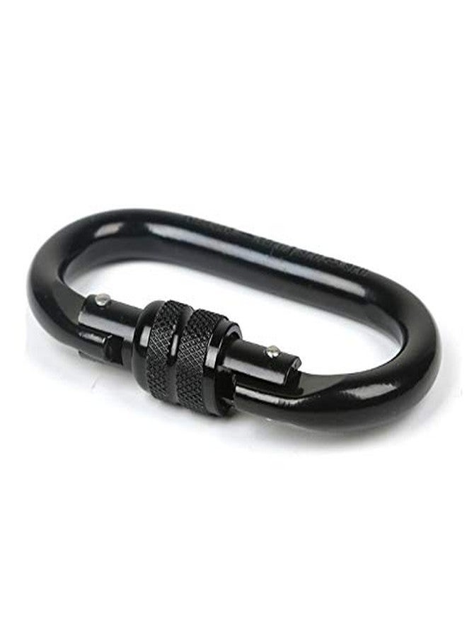 BYANG Heavy Duty Locking Climbing Carabiner Clip (Black,2 Pack) CE Rated 25 kN 5600 LB Rugged Terrain Approved Industrial Strength Twist Lock Carabiners Clips for Rigging, Ropes, Hammocks, Camping - Image 3
