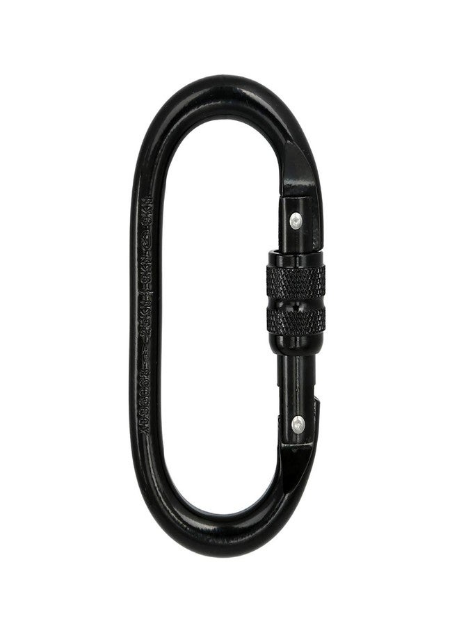 BYANG Heavy Duty Locking Climbing Carabiner Clip (Black,2 Pack) CE Rated 25 kN 5600 LB Rugged Terrain Approved Industrial Strength Twist Lock Carabiners Clips for Rigging, Ropes, Hammocks, Camping - Image 5