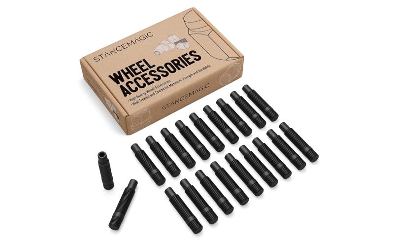 StanceMagic 20pcs - 14x1.5 to 14x1.5 Wheel Stud Conversion - 32mm Shank Length - Compatible with Audi Volkswagen TT A3 A4 S4 A5 S5 A6 S6 A7 S7 A8 S8 B5 B6 B7 B8 Jetta Golf GTI R32 Black - Image 1