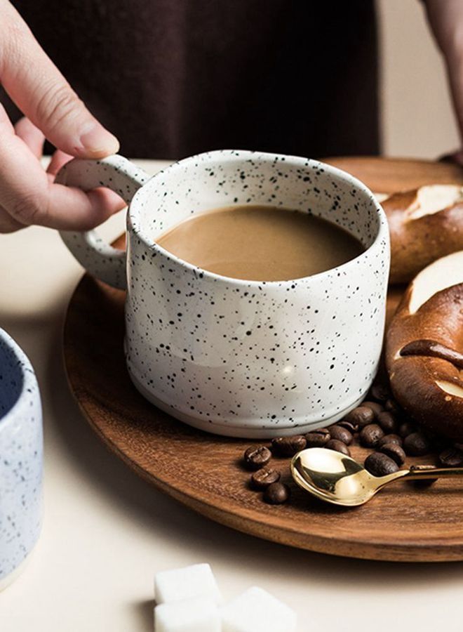 Ceramic Coffee Mug Cup Handle 300ML Tea Drinking For Cappuccino Latte Espresso  - Image 2