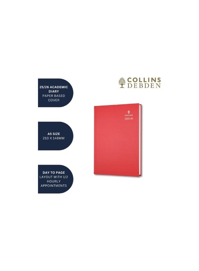 Collins Collins Desk 12 Month Mid/Academic Year Planner, August 2025-August 2026 Day-to-Page Appointments Diary, A4 Hard Cover, Blue  - Image 4