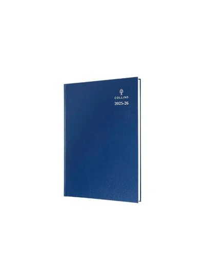 Collins Collins Desk 12 Month Mid/Academic Year Planner, August 2025-August 2026 Day-to-Page Appointments Diary, A4 Hard Cover, Blue