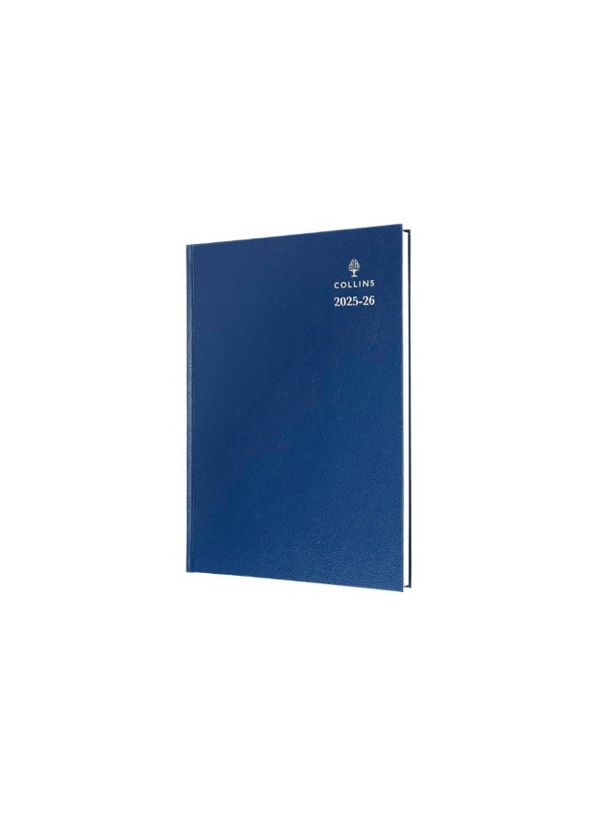 Collins Collins Desk 12 Month Mid/Academic Year Planner, August 2025-August 2026 Day-to-Page Appointments Diary, A4 Hard Cover, Blue  - Image 1