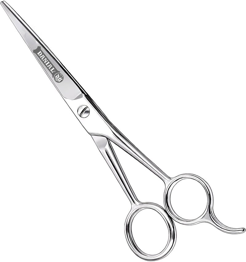 DANIAL High Carbon 6.5 Inch Hair Cutting Scissor - Professional Stainless Steel Precision Tool for Men's Haircut, Mustache, Beard Grooming, and Salon Hair Trimming - Image 1