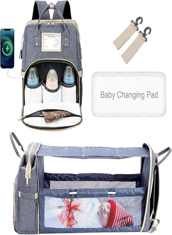 Diaper bag Uni Baby Aqua green * Grey