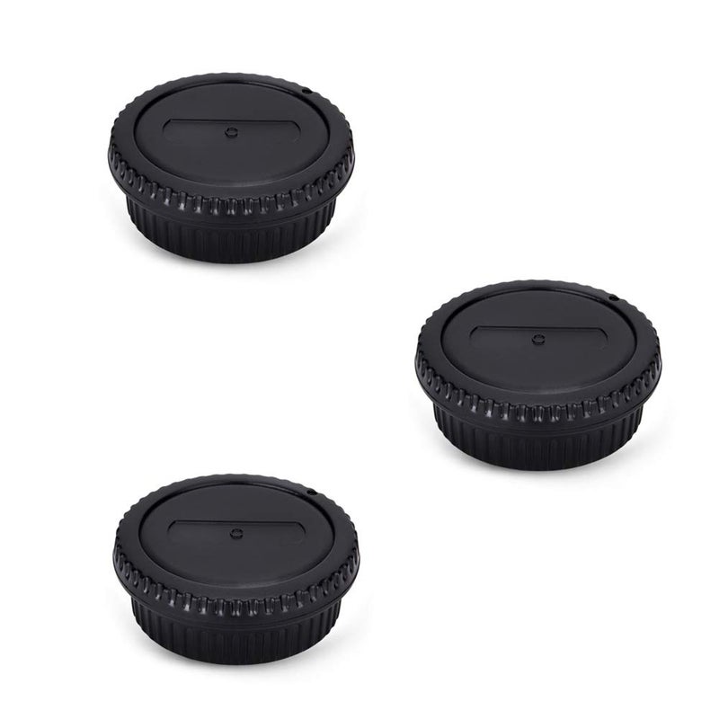 JJC Rear Lens Cap Body Cap Cover Set for Canon T7 T6 T5 T3 XS T7i T6s T6i T5i T4i T3i SL2 SL1 7D Mark II 6D Mark II 5D Mark IV 5DS R 1Dx Mark II 90D 80D 77D 70Detc for Ef EfS Mount Lens 3 Pack - Image 2