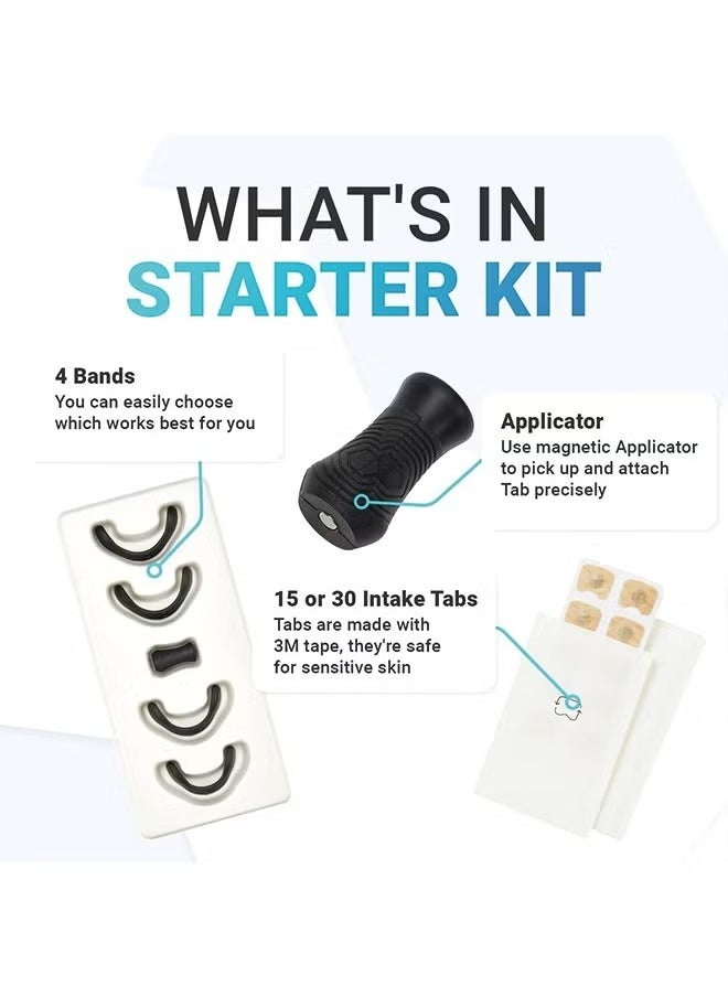 Breathing Nasal Strip Starter Kit (15 Count, Black) - Boost Oxygen Intake, Reduce Snoring, Improve Sleep Quality - Sweat Resistant, Skin Safe Nasal Strips - Extra Strength Snoring Solution