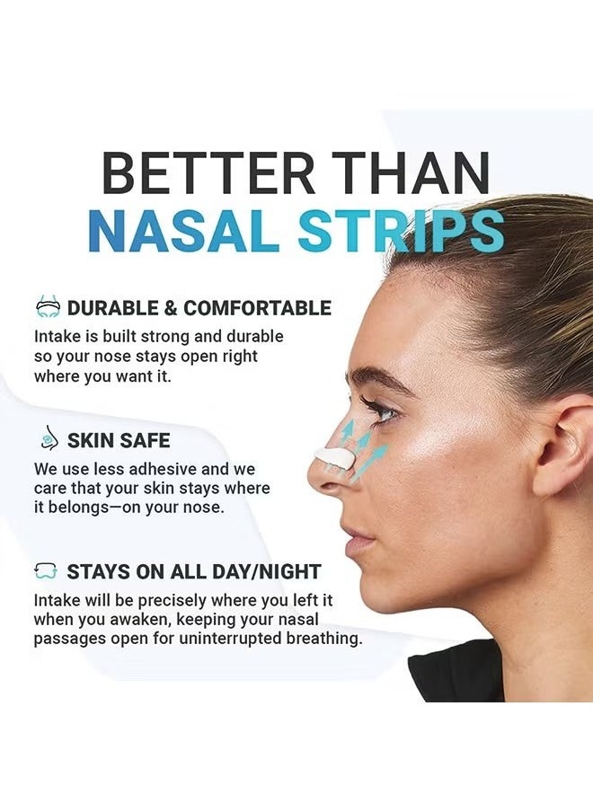 Breathing Nasal Strip Starter Kit (15 Count, Black) - Boost Oxygen Intake, Reduce Snoring, Improve Sleep Quality - Sweat Resistant, Skin Safe Nasal Strips - Extra Strength Snoring Solution