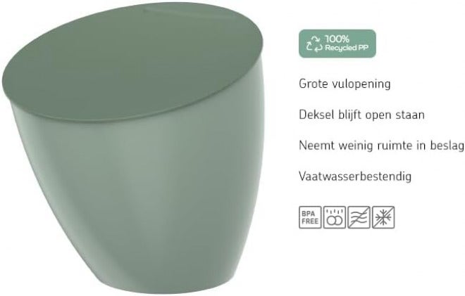Mepal Waste Bin Calypso 2.2 L, Nordic White - Image 2