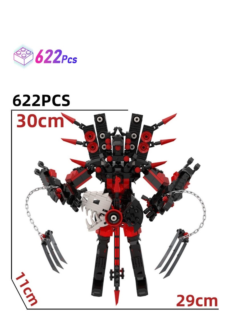 Skibidi Toilet Man Toy Building Blocks 622 Pcs Rock Guitar Audio King Toy Ideas Toys Battle  Game Model Ideas Toys Gifts For Adult And Kids  - Image 1