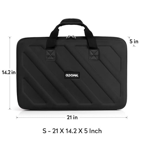 Old Canal Mixer Travel Case, Carrying Storage Bag Compatible with DJ Controller for DDJ-SB3 / DDJ-SB2 / DDJ-400 / DDJ-FLX4 / DDJ-RB 2-Channel, Black - Image 3